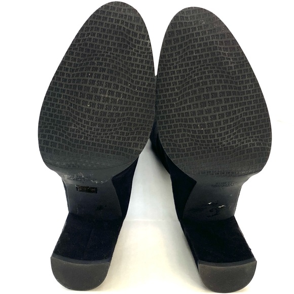 Stuart Weitzman Women's Black Nappa Stretch Suede Leather Over-The-Knee Boots - Picture 14 of 16